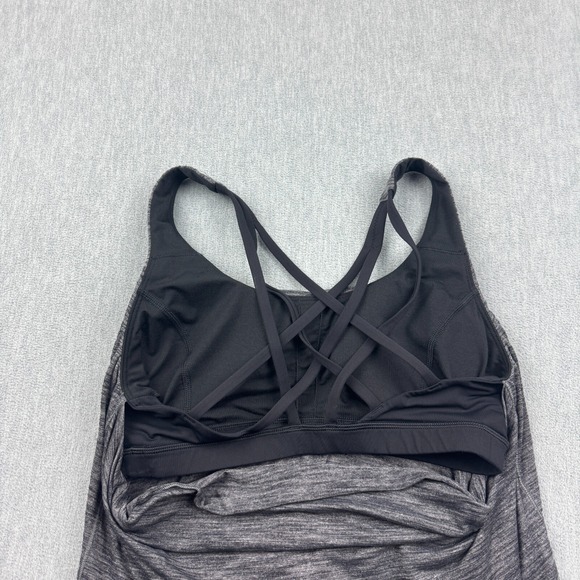 Lululemon Tank Top Womens 8 Gray Free To Be Serena Built In‎ Sports Bra Padded - Picture 7 of 9